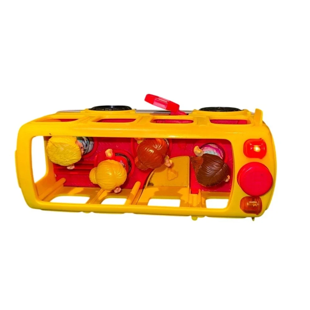 Fisher-Price Little People Sit With Me School Bus Yellow Toy Vehicle 4 Figures